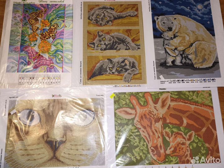 Рисунок на ткани для вышивания бисером