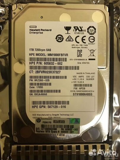 Жесткий диск HP 1Tb SAS 606020-001 2.5