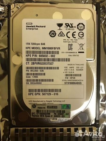 Жесткий диск HP 1Tb SAS 606020-001 2.5
