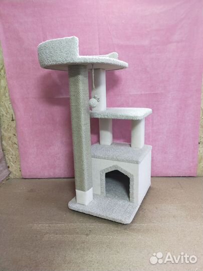 Домик с когтеточкой новый для кошек