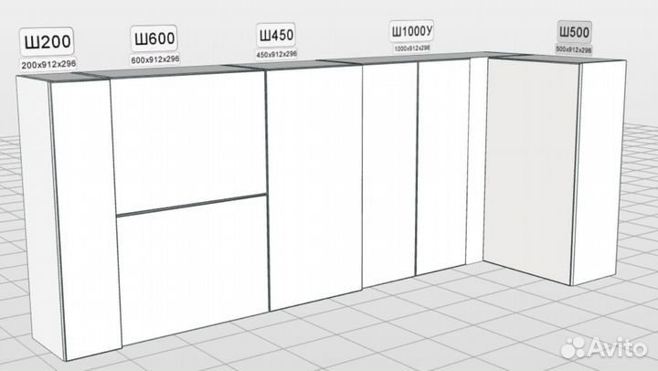 Кухонный навесной шкаф новый