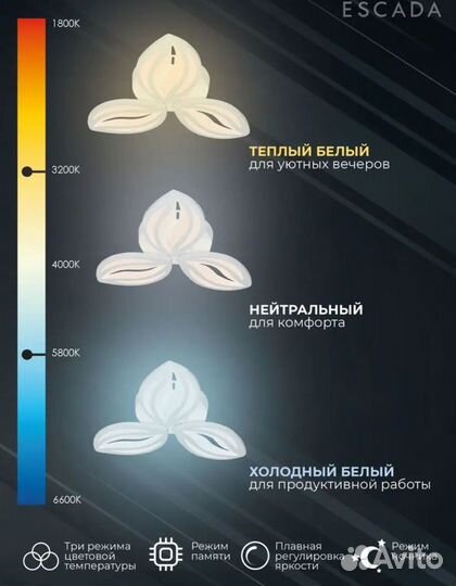 Люстра потолочная светодиодная с пультом новая