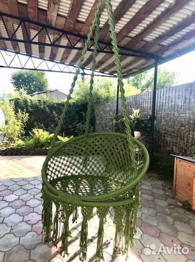 Подвесные качели макраме