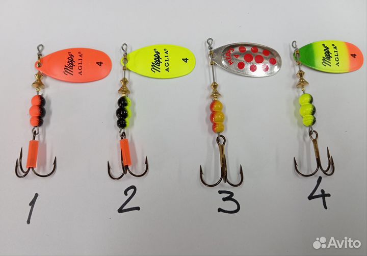 Блёсены Mepps, размер №4, набор. Оригинал