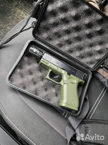 Пистолет турбо зажигалка Glock 17 зеленый