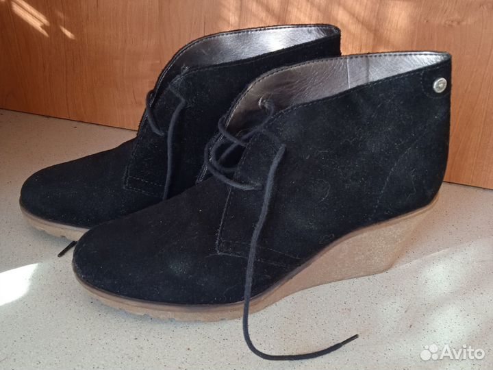 Ботильоны натуральная замша 40 демисезонные бу