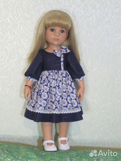 Одежда для Готц 50 см. Синие ромашки