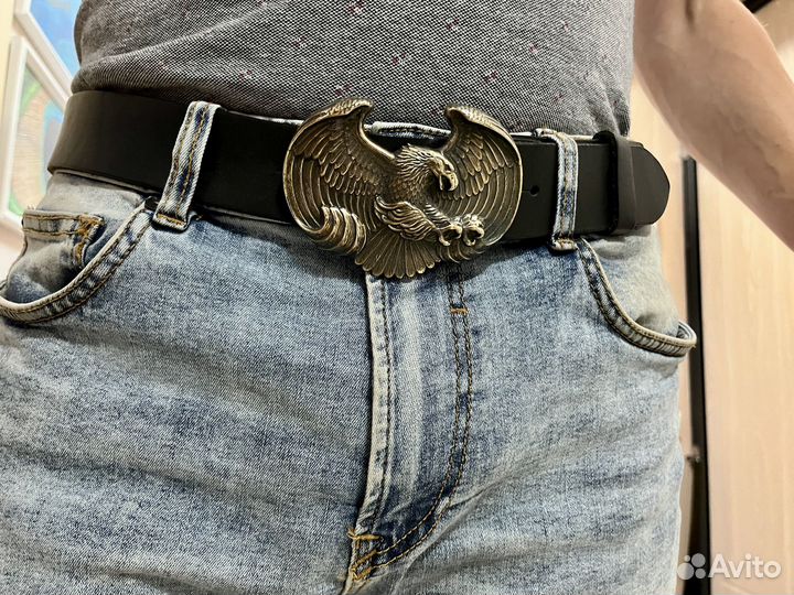 Мужской кожаный ремень