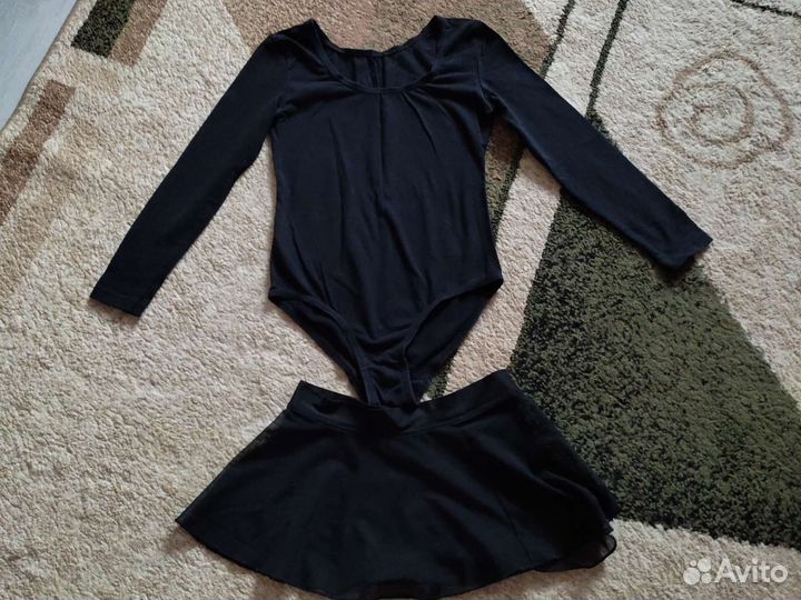 Купальник, юбка гимнастические, балетки