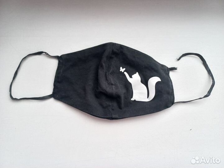 Маска медицинская многоразовая черная