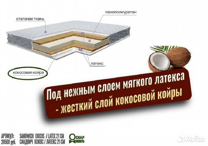 Матрас с фабрики 90 см в Новороссийск