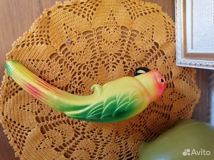 Игрушки СССР: бегемот, попугай