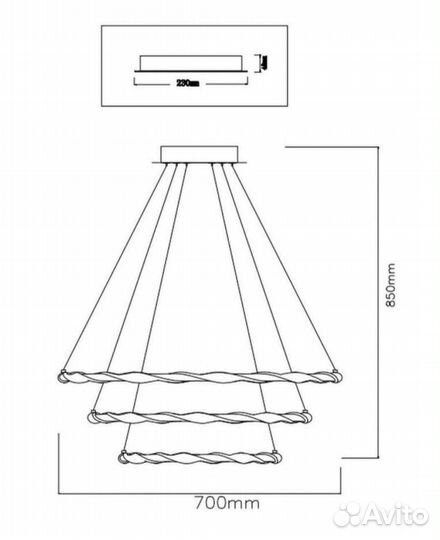 Светильник светодиодный потолочный /люстра
