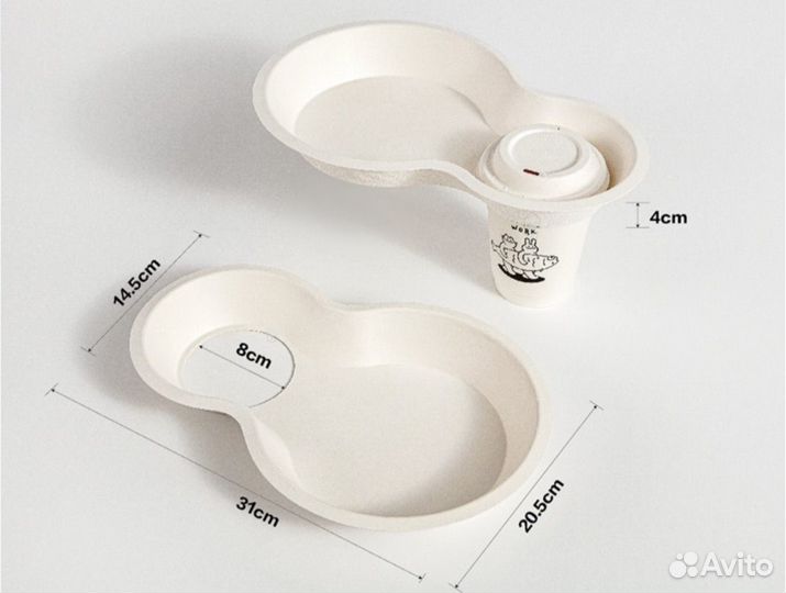 Подставка для еды и стакана на вынос