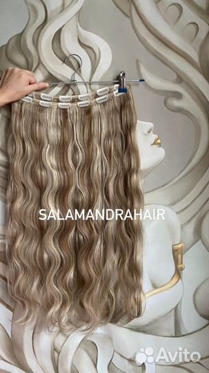 Волосы на заколках биопротеиновые волосы