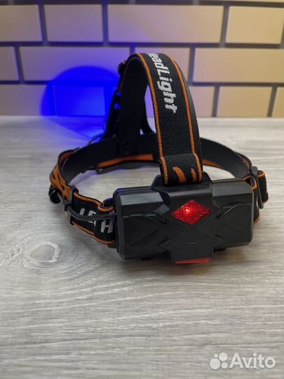 Мощьный налобный фонарь с двумя светодиодами
