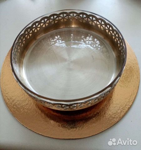 Набор из вазы и чашек сткло-металл