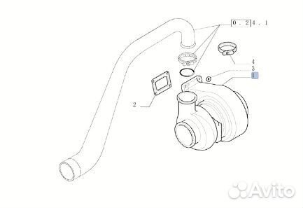 Турбокомпрессор Case New Holland 500376175