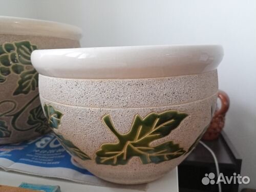 Большие керамические цветочные горшки