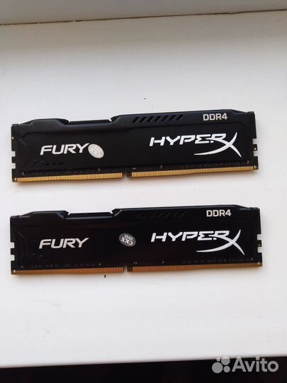 Оперативка Kingston hyperх DDR4 8x2 гб.2400 мгц