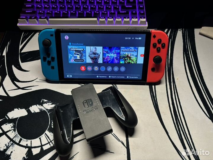 Nintendo switch oled с играми, новая