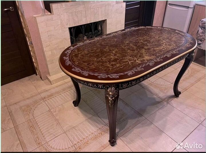 Стол обеденный овальный раздвижной