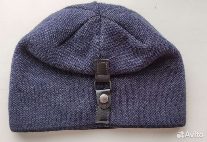 Шапка синяя мужская