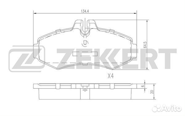 Колодки торм. диск. передн. MB V-Class (638/2) 96