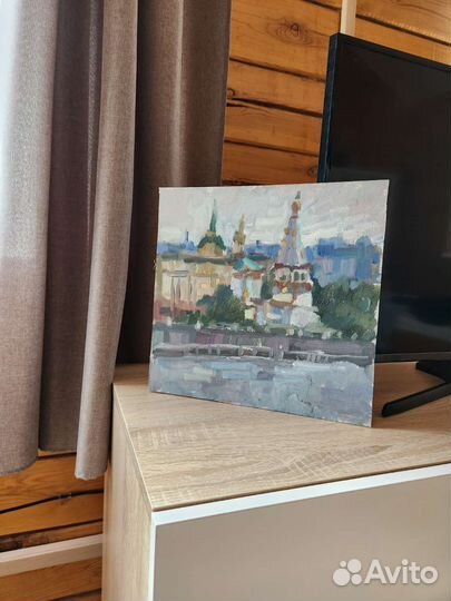 Картина маслом этюд городской пейзаж