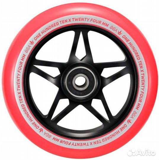 Колесо blunt S3 110mm Black-Red Soc458