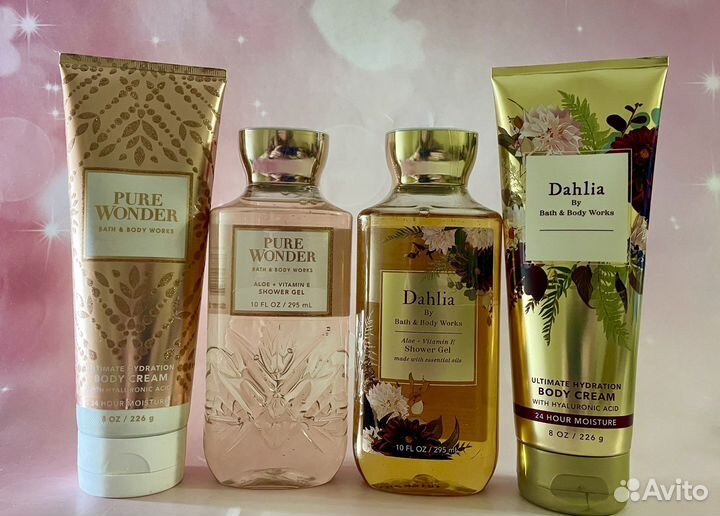 Bath and body works гель для душа и крем для тела