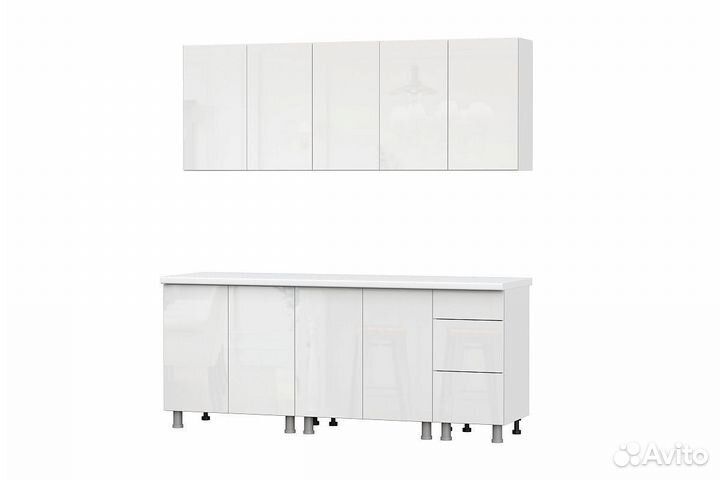 Прямая кухня Модерн New 2 м мдф со столешницей