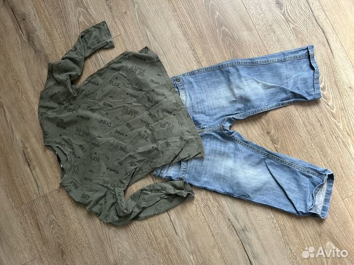 Джинсовые шорты и футболка Zara