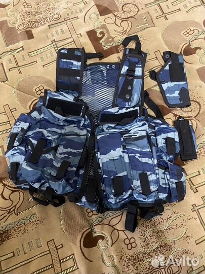 Разгрузка тактическая синий мох