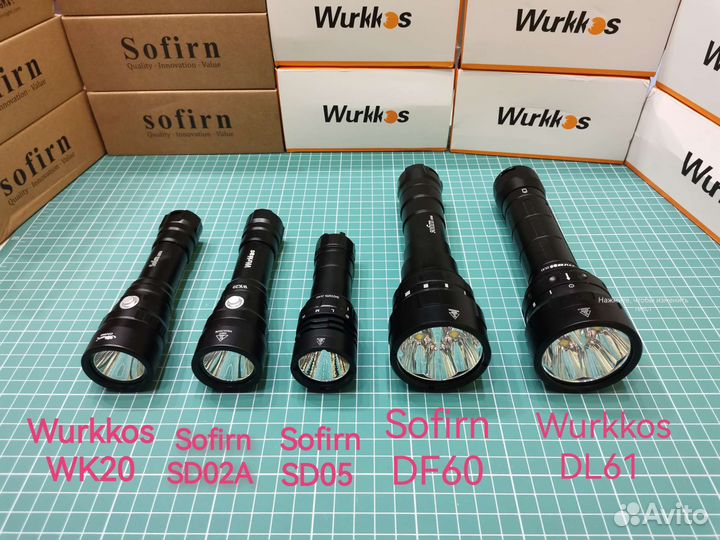 Фонари для дайвинг подводной охоты Sofirn Wurkkos