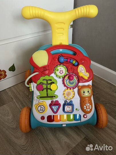 Ходунки каталка детские Жирафики