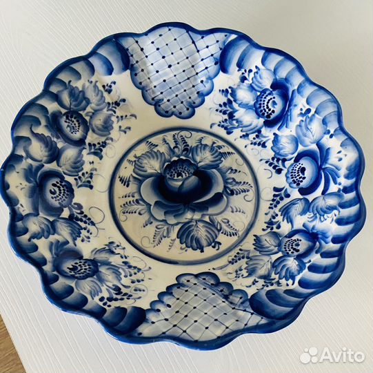 Блюдо сервировочное гжель большое