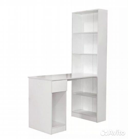 Стол со стеллажом Лайт белый