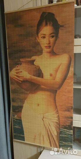 Панно из бамбуковой соломки