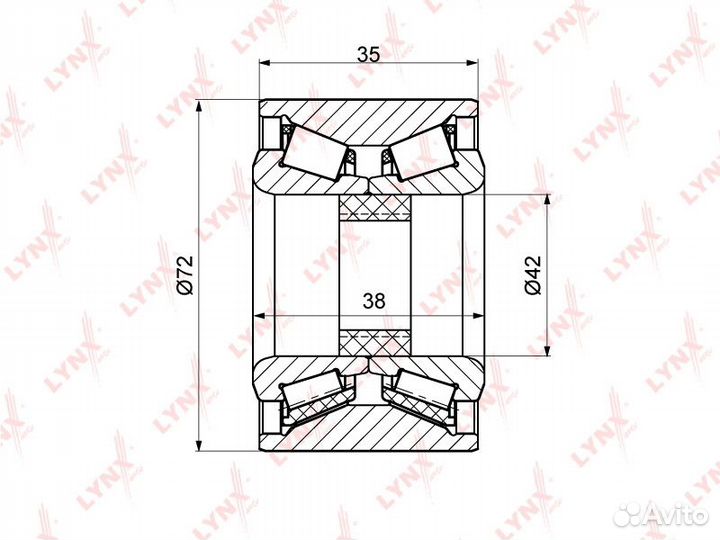Комплект подшипника ступицы колеса перед