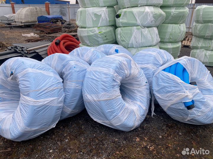 Гибкий антибактериальный воздуховод d90 мм синий