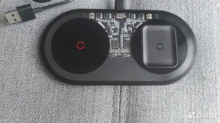 Беспроводная зарядка baseus на 2 устройства