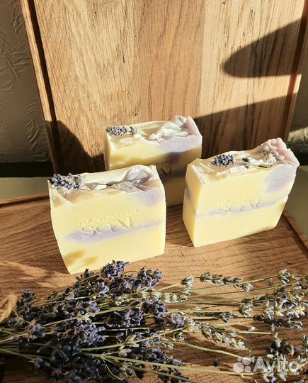 Мыло ручной работы лавандовое подарок