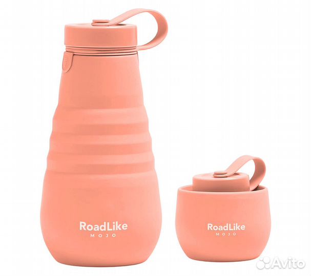Бутылка складная RoadLike Mojo 500мл, коралл