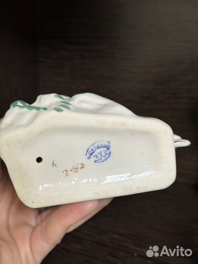 Статуэтка конькобежка Полонне фарфор СССР