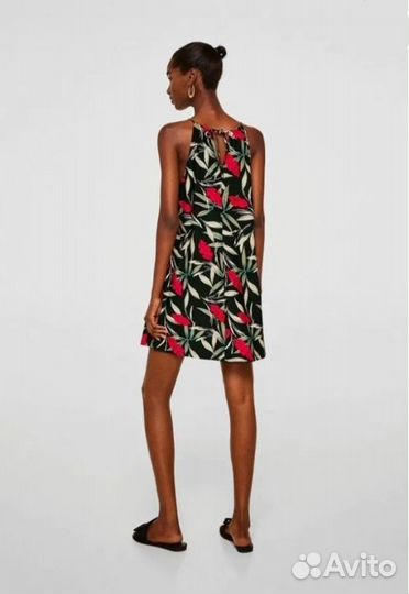 Летнее платье mango 40 42 xs s сарафан