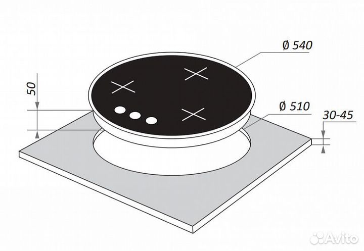 Maunfeld eghg.43.23CW/G варочная панель газовая