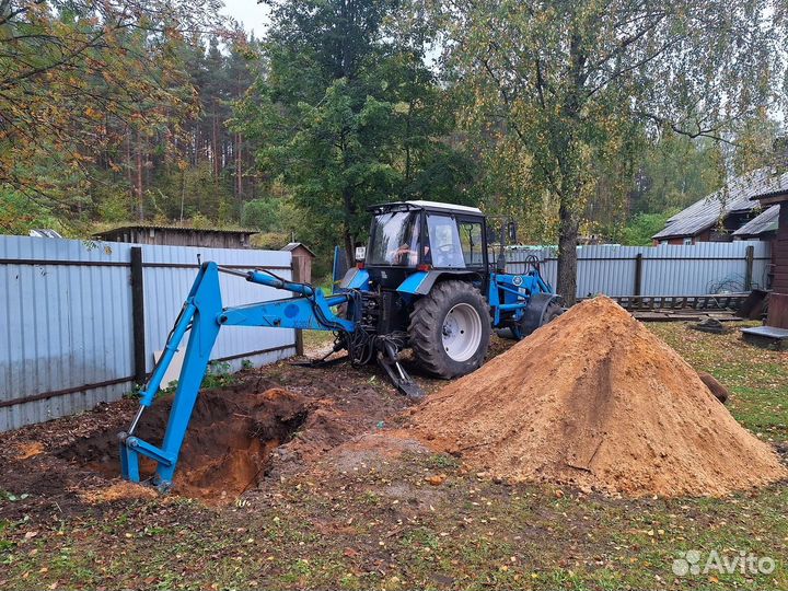 Услуги экскаватора-погрузчика