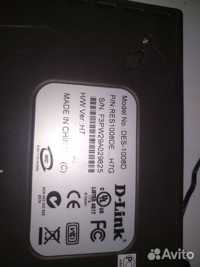 Коммутатор D-link DES-1008D