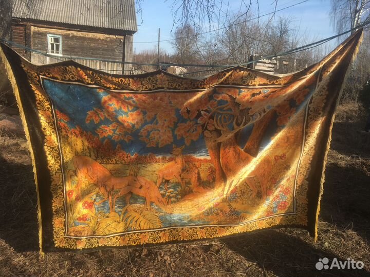 Ковер плюшевый СССР Винтаж